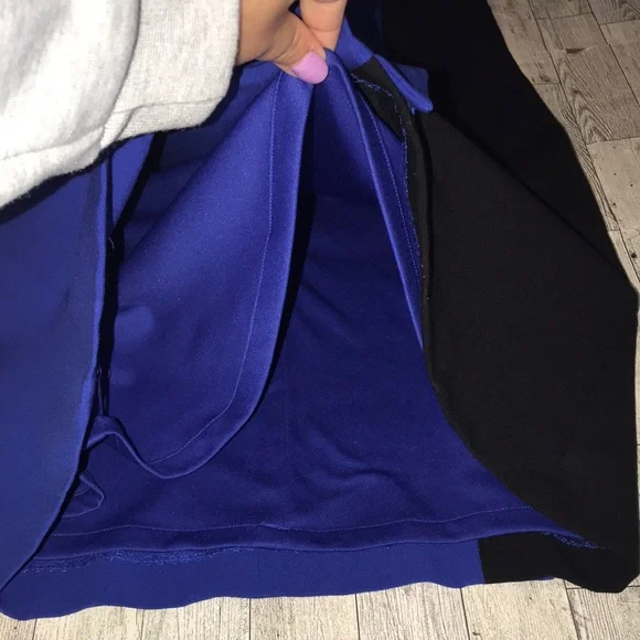 Tahari ASL Blue & Black Sheath Midi Dress Size 4 - Picture 7 of 10